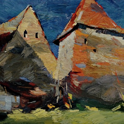 "Transilvania" by Anatol Ghimpu, oil on canvas