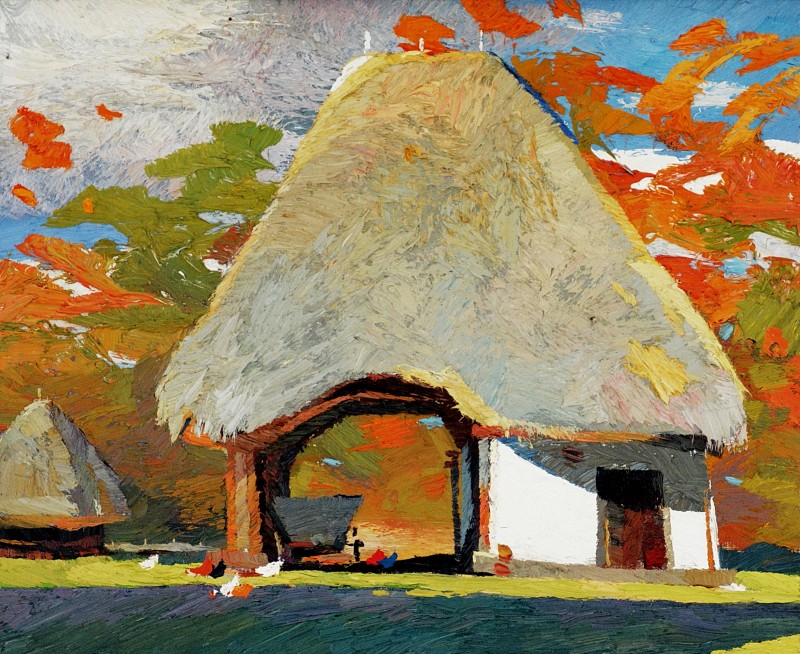 "Сибиу" by Анатол Гимпу, 2011, 420x520mm, масло / холст