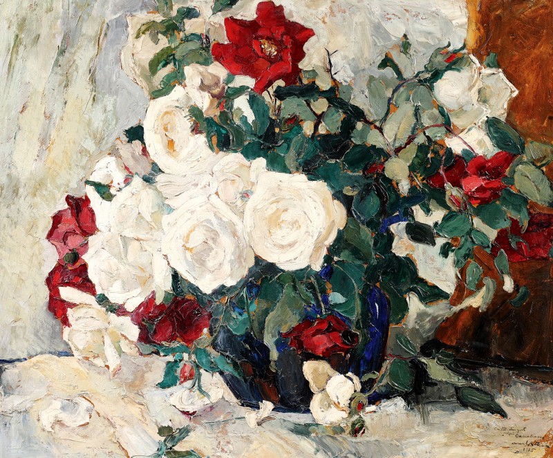 "Pictură. Flori" by Aurel Băeșu