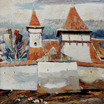 "Cincușor" by Anatol Ghimpu, 2004, 520x520mm, ulei pe pânză