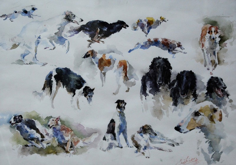 "Crochiu" by Cristina Grinciuc, 2012, 300x400mm, acuarelă pe hârtie