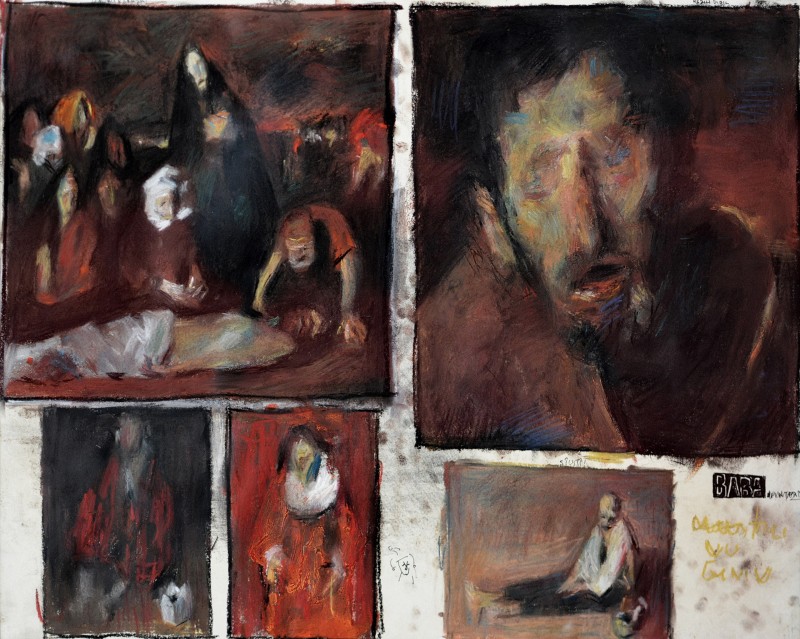 "Copie. Corneliu Baba" by Cezar Ciobanu, 2015, 400x500mm, pastel on paper