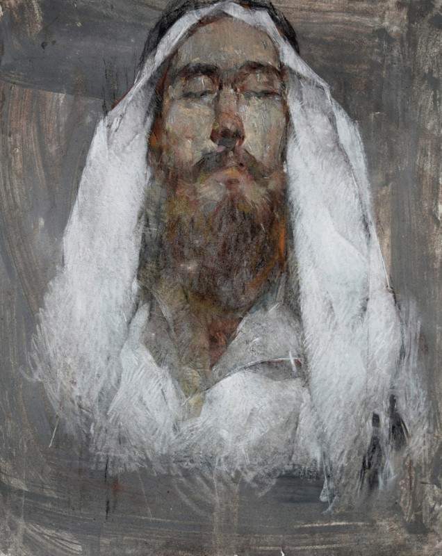 "Desen. Portret" by Daniela Nemțanu, 500x400mm, pastel pe hârtie