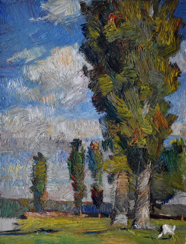 "Landscape" by Ion Golubei, 2016, 420x320mm, oil on canvas