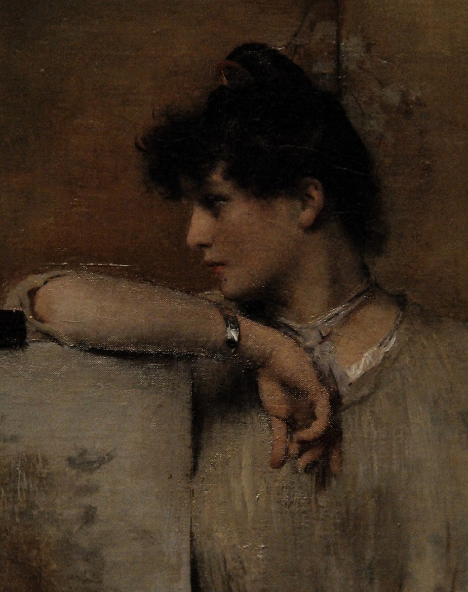 "Pictură. Figură / semifigură" by Alfred Stevens