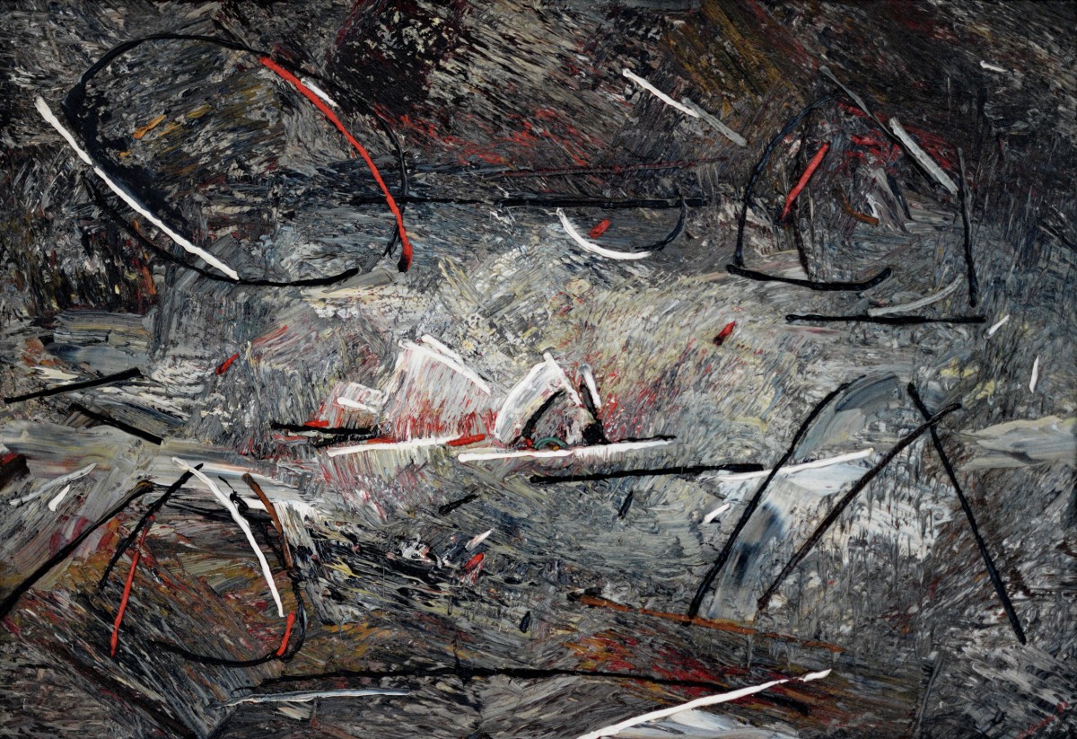 "Сон (Dream)" by Anatol Ghimpu, 1995, 560x950mm, oil on canvas