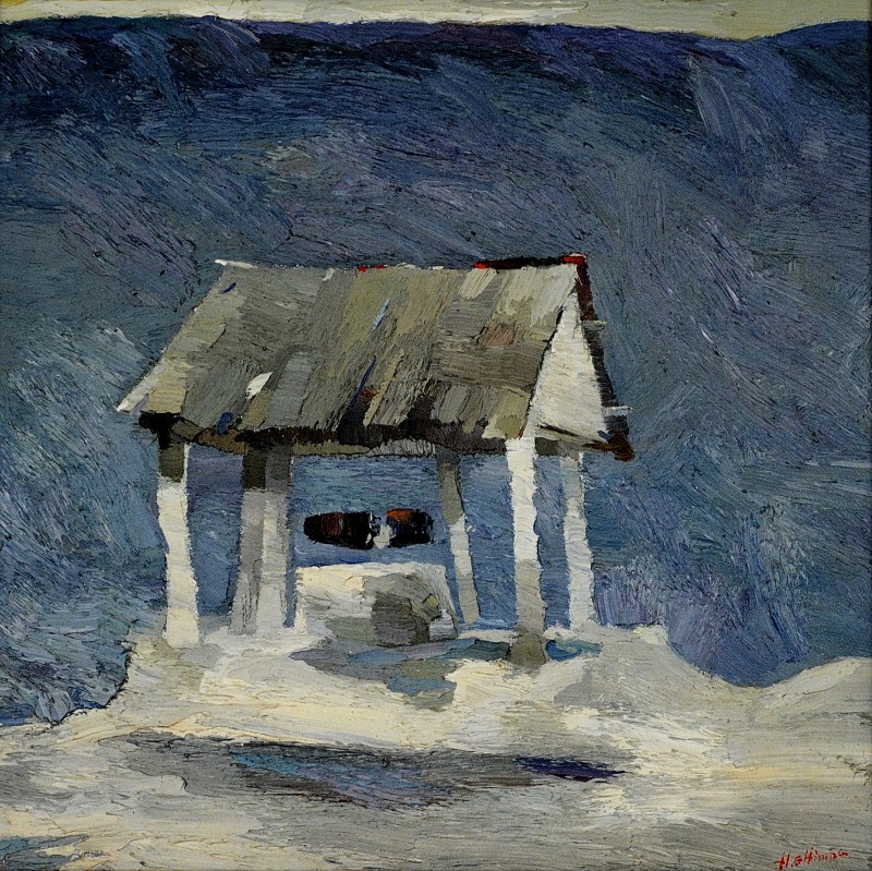 "Butuceni" by Anatol Ghimpu, 1998, 400x400mm, oil on canvas