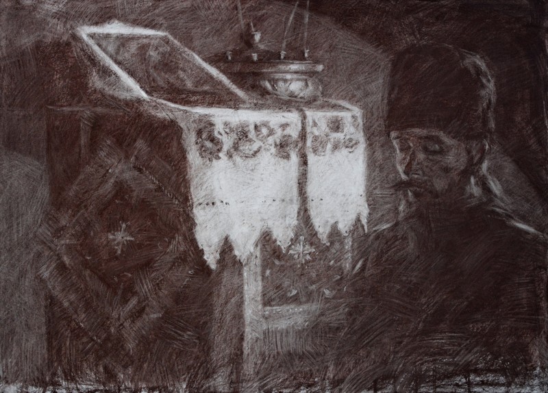 "Рисунок. Портрет. Продолжительный" by Адриан Диаcон, 500x700mm