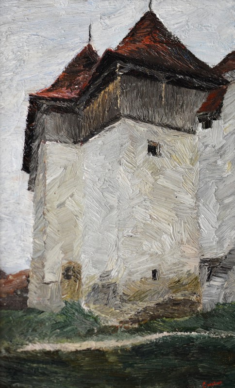"Motiv. Viscri" by Александра Cлапатиуc, 2008, 400x250mm, масло / холст