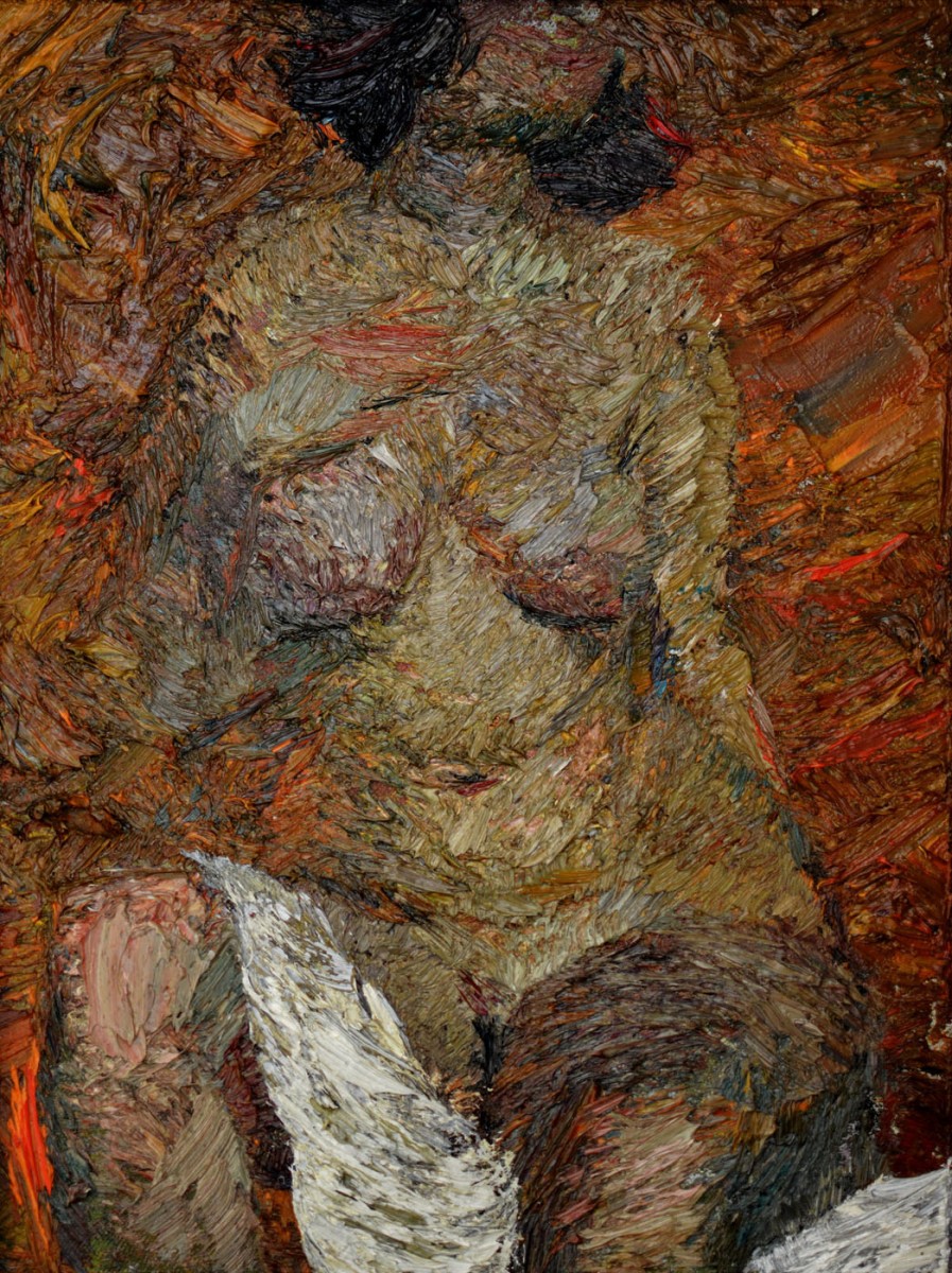 "Studiu. Nud" by Victor Teslaru, 2014, 400x300mm, oil on canvas