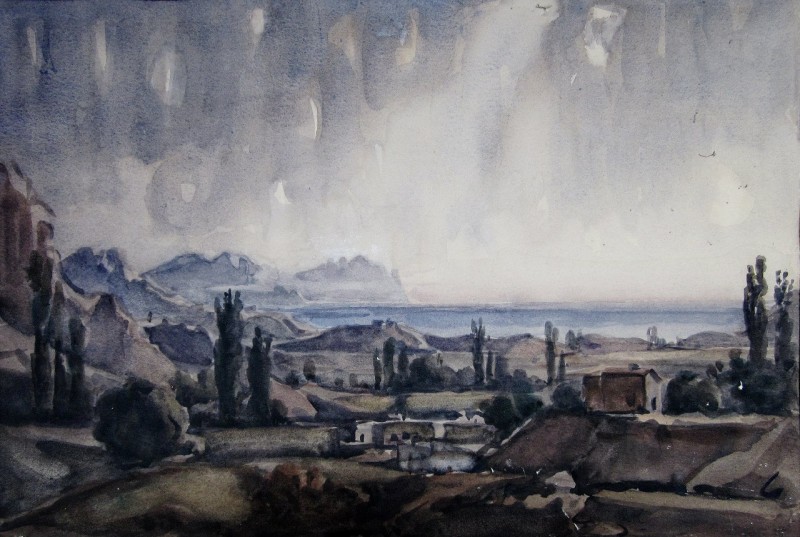 "Pictură. Peisaj" by Konstantin Bogaevsky