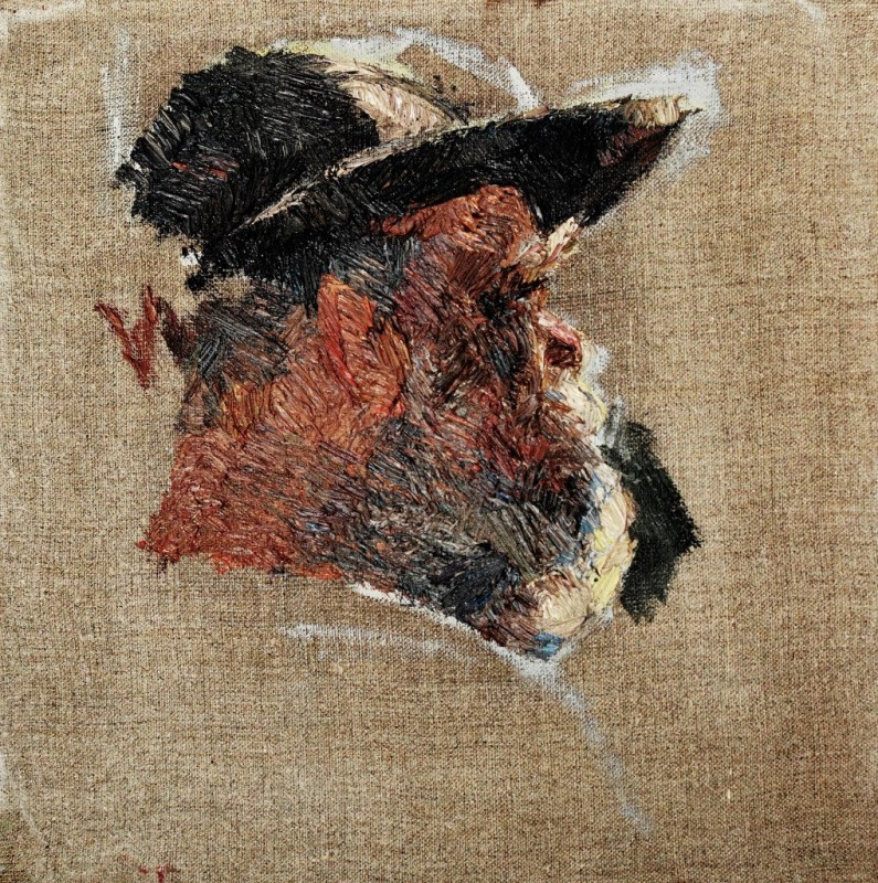 "Studiu. Portret" by Nicolae Casian, 2015, oil on canvas