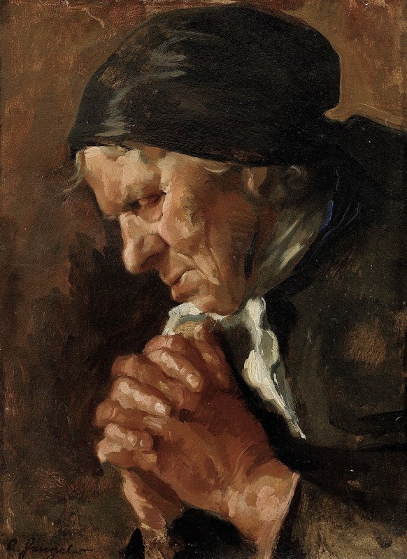 "Pictură. Portret" by Adolf Hengeler, ulei pe tablă