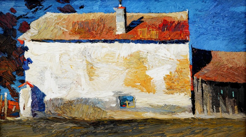 "Etude. Transilvania" by Anatol Ghimpu, 2013, 300x520mm, oil on canvas