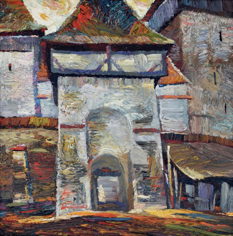 "Iacobeni" by Анатол Гимпу, 2005, 420x420mm, масло / холст