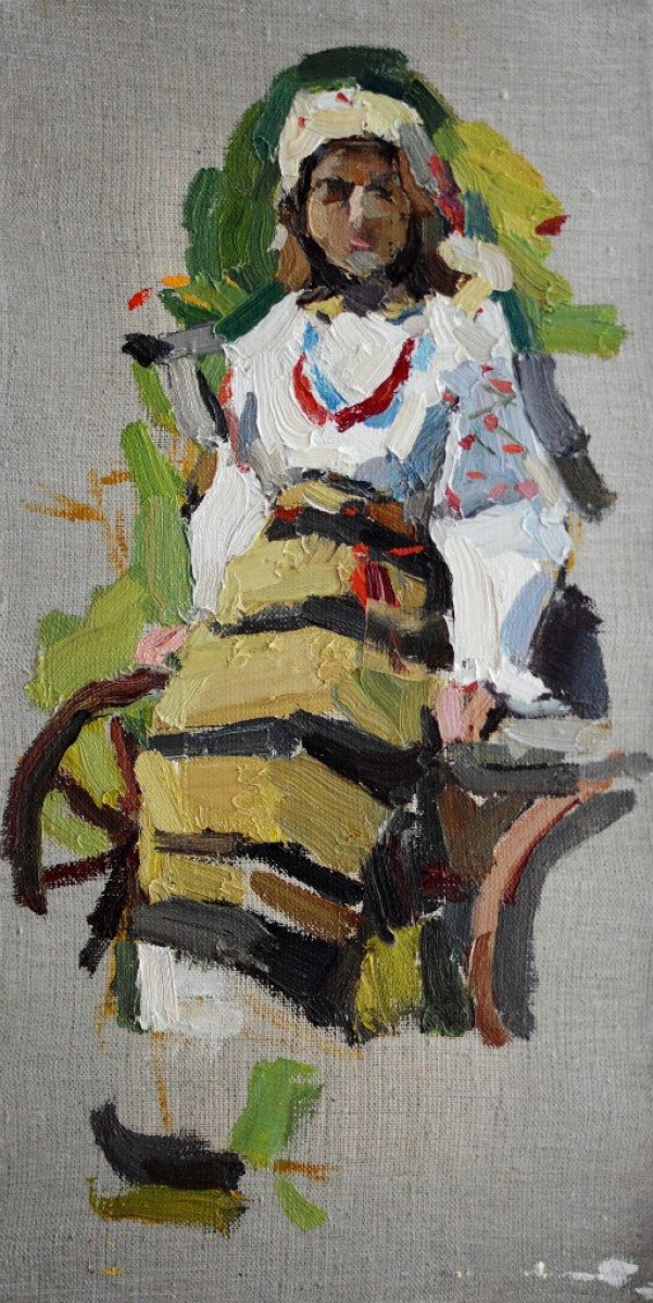 "Painting. Pleinair. Figure. Pleinair moldova" by Cătălin Graur, oil on canvas
