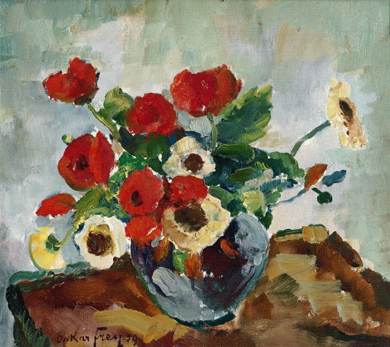 "Painting. Flowers" by Oskar Frey
