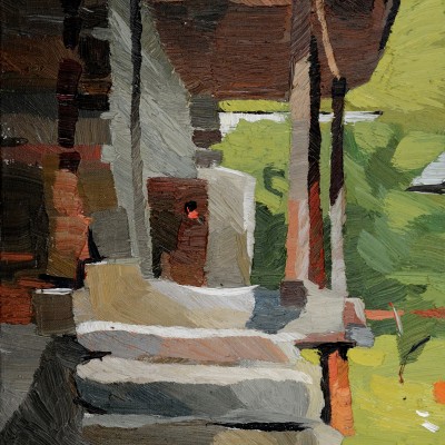"Рымнику-Вылча (Râmnicu-Vâlcea)" by Анатол Гимпу, масло / холст