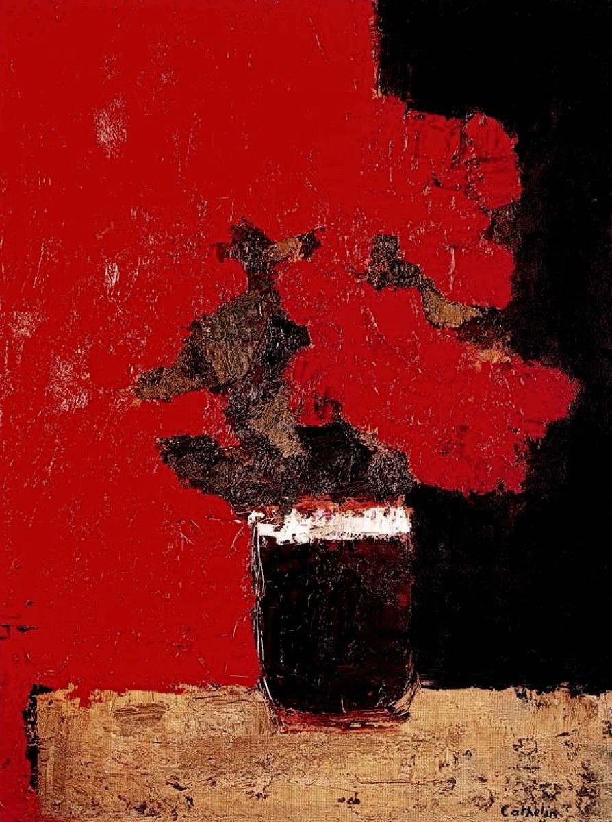 "Pictură. Flori" by Bernard Cathelin