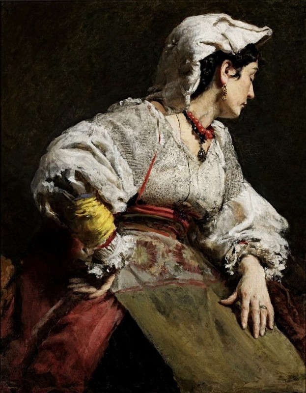 "Pictură. Figură / semifigură" by Leon Wyczółkowski