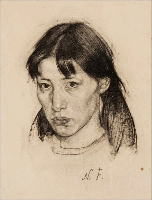 "Drawing. Portrait" by Nicolai Fechin