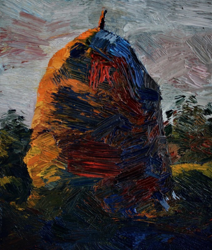 "Clăi" by Ștefan Mocanu, 2017, ulei pe pânză