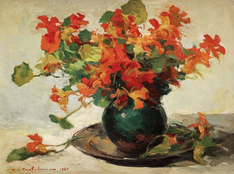 "Painting. Flowers" by Honoriu I. Cretulescu