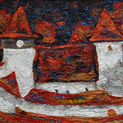 "Motiv. Merghendeal" by Alexandra Clapatiuc, 2012, 520x880mm, oil on canvas