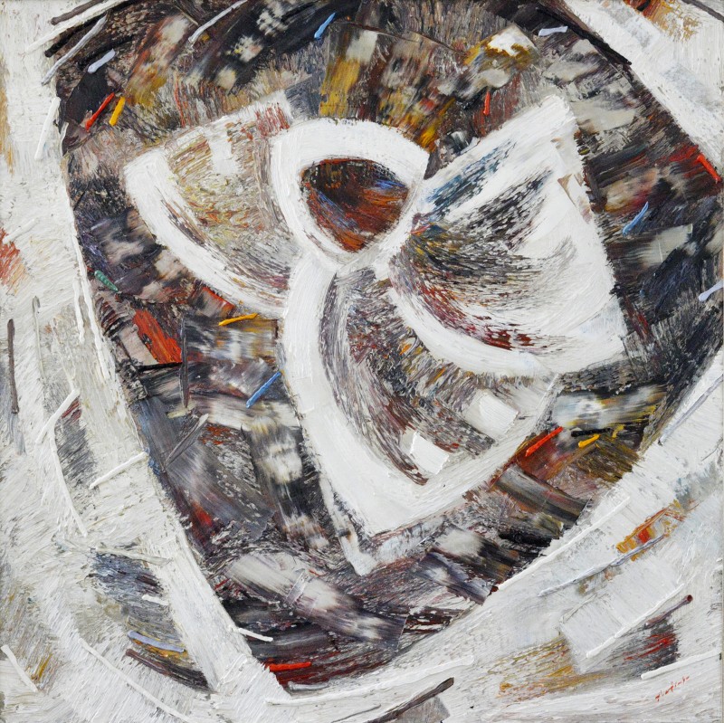 "Îngerul (The Angel)" by Anatol Ghimpu, 2000, 680x680mm, oil on canvas