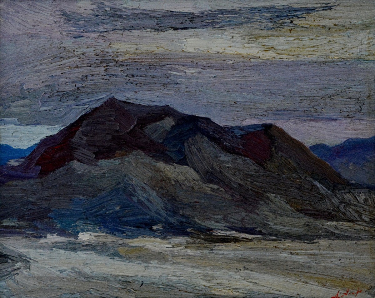 "Nebedag" by Anatol Ghimpu, 1999, 400x500mm, ulei pe pânză