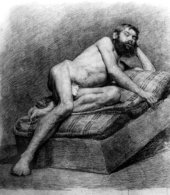 "Drawing. Nude" by Evgeniy Iosifovich Bukovetskiy