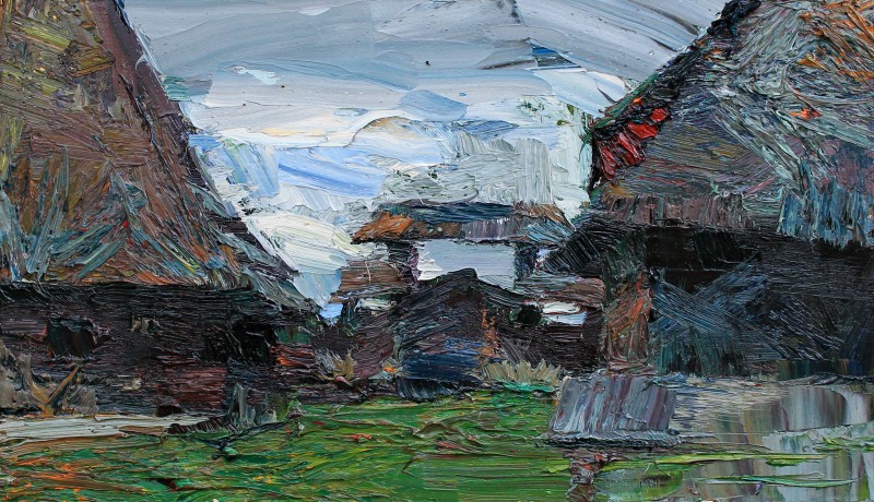 "Studiu. Sibiu. Astra" by Alexandru Untilov, 2015, 300x520mm, ulei pe pânză