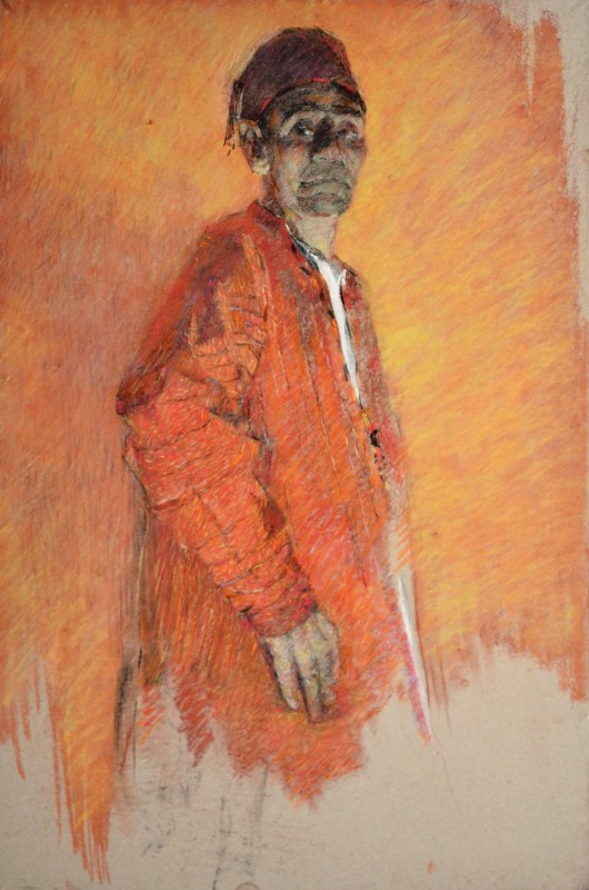 "Drawing. Figure. Long term" by Vitalie Golban, 750x550mm, pastel on paper