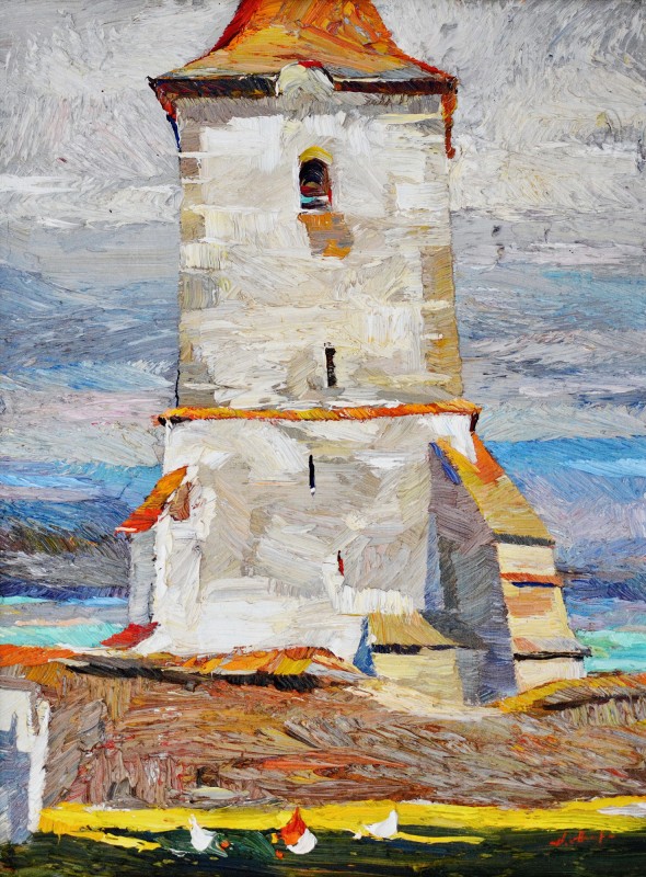 "Etude. Vărd" by Anatol Ghimpu, 2005, 400x300mm, oil on canvas