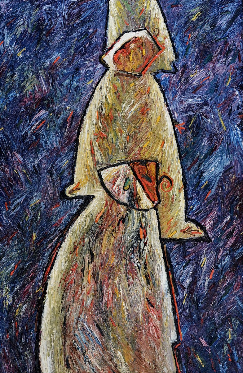 "Băbații (Бэбаций)" by Анатол Гимпу, 1995, 1200x800mm, масло / холст