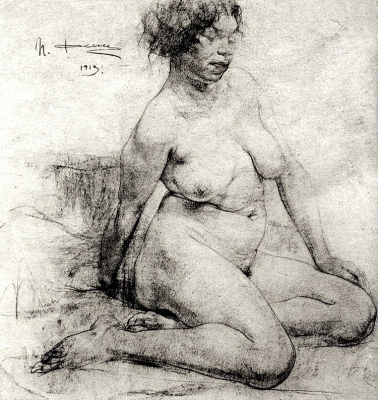 "Drawing. Nude" by Nicolai Fechin