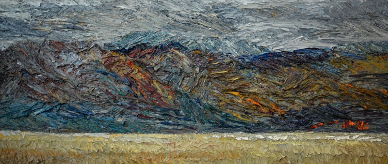 "Motiv" by Vlada Cibuc, 2016, 600x300mm, ulei pe pânză