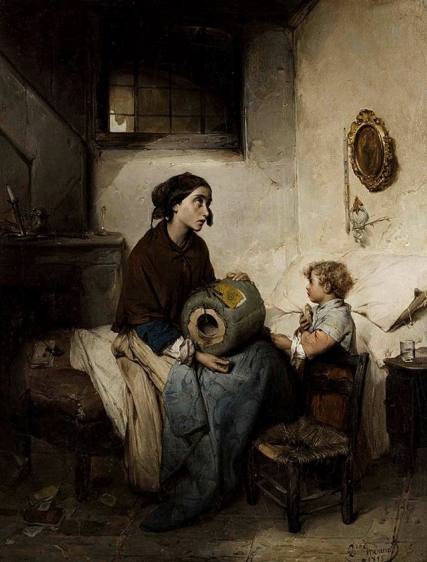"Compoziție. Oameni" by Domenico Induno