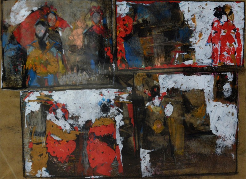 "Drawing. Long term" by Daniela Nemțanu, 300x400mm, pastel on paper