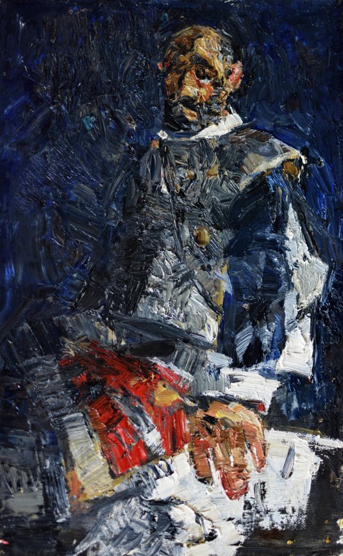 "Painting. Etude. Figure. Long term" by Diana Rumeghea, 400x250mm, oil on canvas