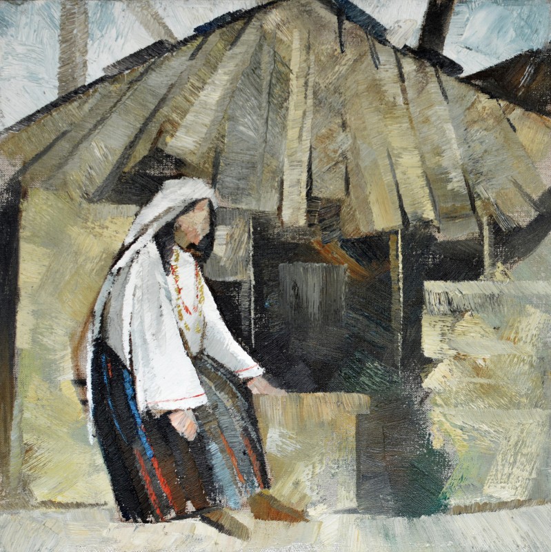 "Painting. Pleinair. Figure. Long term" by Vladlena Popa, 400x400mm, oil on canvas