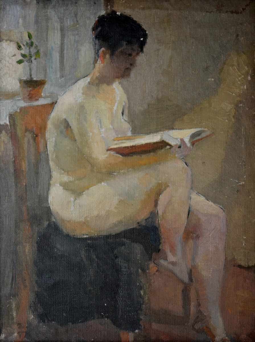 "Pictură. Nud. De lungă durată" by Ion Jumati, ulei pe pânză