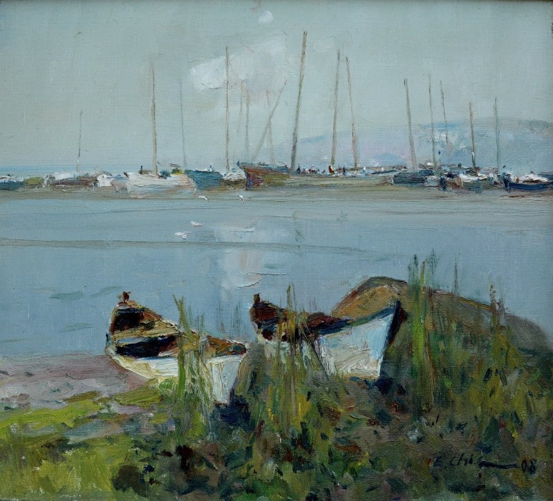 "Painting. Landscape. Pleinair" by Emil Childescu, oil on canvas