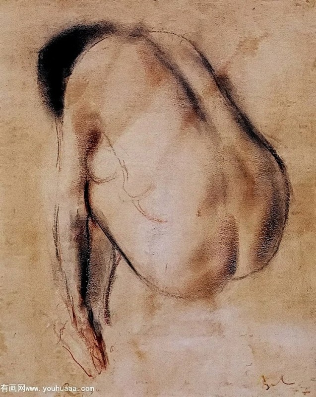"Drawing. Nude" by Corneliu Baba