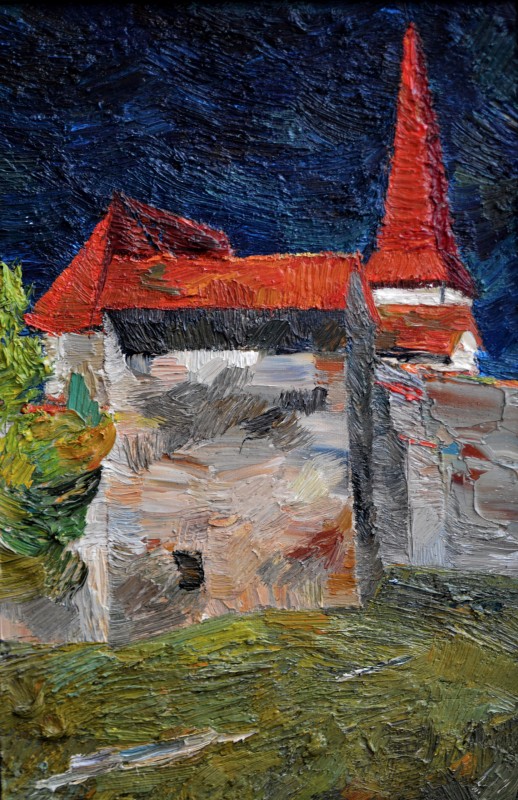 "Motiv. Transilvania" by Ниcолае Присаc, 2007, 450x300mm, масло / холст