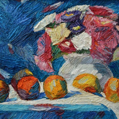 "Studiu. Natură statică" by Alexandra Clapatiuc, 2013, 300x400mm, ulei pe pânză