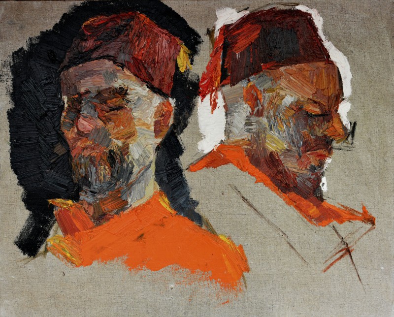 "Portret(2 poziții)" by Maia Doina, 2016, 400x500mm, oil on canvas