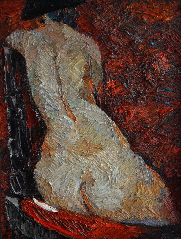 "Studiu. Nud" by Vlada Cibuc, 2017, 420x320mm, oil on canvas
