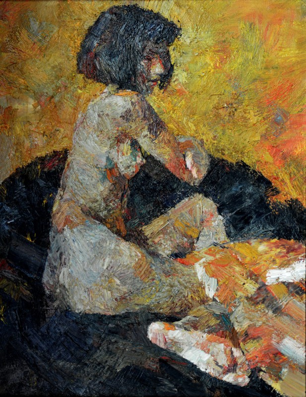 "Nud" by Ion Golubei, 2016, 520x680mm, ulei pe pânză