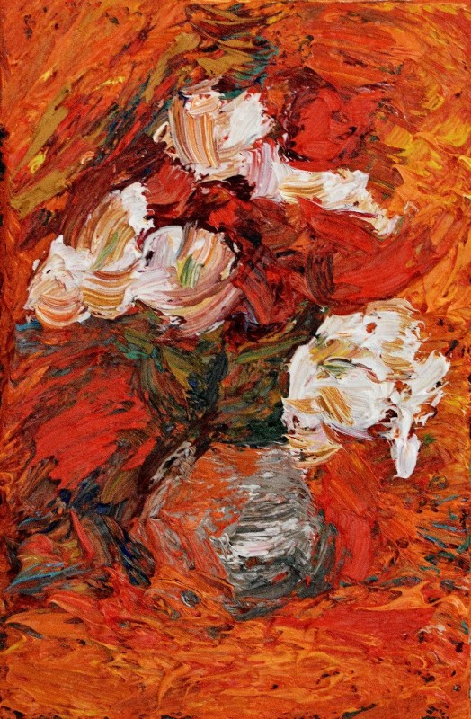 "Studiu. Natură statică cu flori" by Ioan Postică, 2013, oil on canvas